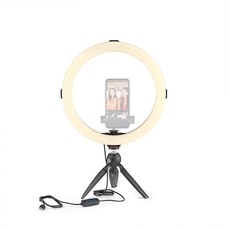 JOBY Beamo Ring Light 12" HandyPod Starter Kit, LED Selfie Licht, Handy Ringlicht mit 3 Modi und 10 Helligkeitsstufen, Handy Stativ mit Ringlicht, mit Flexiblem Stativ für Smartphones, zu 1kg