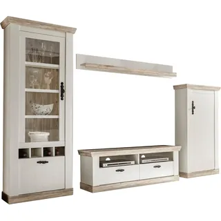 Home Affaire »Florenz, Anbauwand im Landhausstil, Komplettset mit Metallgriffen« Set, 4 Stk. tlg., weiß