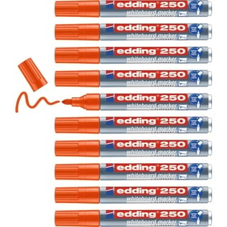 edding 250 Whiteboardmarker - orange - 10 Whiteboard Stifte - Rundspitze 1,5-3 mm - Boardmarker abwischbar - für Whiteboard, Flipchart, Magnettafel, Pinnwand, Memoboard - Sketchnotes