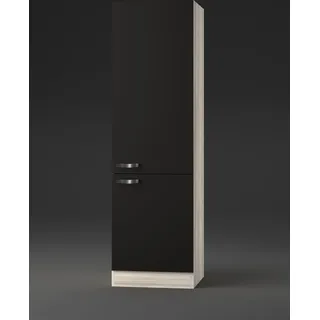 Küchen Hochschrank Faro H606-9 in anthrazit - Schwarz