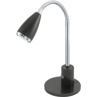 EGLO Tischleuchte »FOX Tischlampe, inkl. Leuchtmittel, LED, Leselampe« GU10 Warmweiß Schreibtischlampe, modern, klassisch, flexibler Arm, 32x12,5cm, schwarz