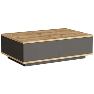 Hanah Home Stylish Coffee Table, Atlantic Pine & Anthracite, 90 x 60 x 28.6 cm | 100% Melamine Coated Particle Board, 18 mm Thick | Modern Design for Living Spaces