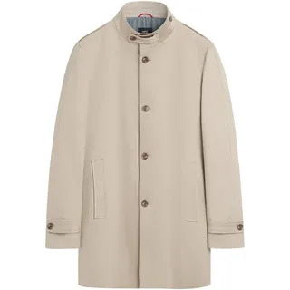 Kurzmantel CINQUE "CISCALE", Herren, Gr. 52, braun (hellbraun), Web, Obermaterial: 67% Baumwolle, 31% Polyester, 2% Elasthan, unifarben, regular fit hüftbedeckend, mit Knopf,mit Riegel, Mäntel Kurzmantel, mit Schulterpatten