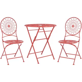 Beliani Bistro Set 3-tlg. Rot