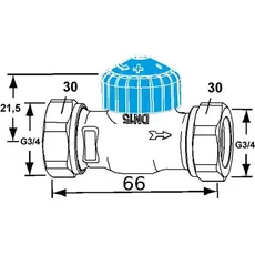 Imi Hydronics Heimeier Thermostatventil, flachdichtend 1/2", m.besonders geringem Widerstand 227602.000