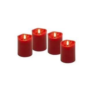 4 goobay LED-Kerzen rot