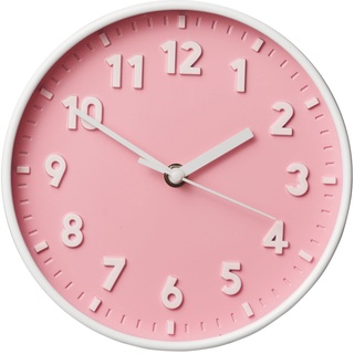 AMARE Wanduhr skandinavisch Luna 20,3 cm, Rosa