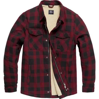 Vintage Industries Craft Sherpa, Hemd/Textiljacke - Rot/Schwarz - L