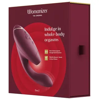 Womanizer Duo 2 Druckwellenstimulator mit G-Punkt Vibrationsarm rot 1 St