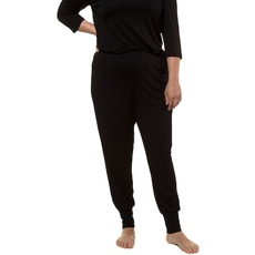 Große Größen Yogahose Damen (Größe 66 68, schwarz) | Ulla Popken Stoffhosen Viskose/Elasthan