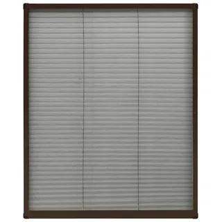 vidaXL Insektenschutz-Plissee für Fenster 60 x 160 cm Braun