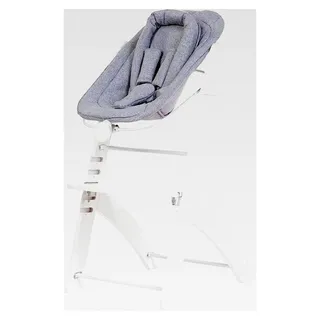 Sitz für Neugeborene, kompatibel mit Evosit Babyhochstuhl, ab Geburt bis 6 Monate, verschiedene Neigungen, 5-Punkt-Gurt, 100% Baumwolle , Weiß