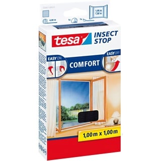 Tesa Fliegengitter Insect Stop COMFORT anthrazit 1,0 x 1,0 m