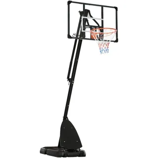 sportnow Basketballkorb mit Ständer, 236–293cm Höhenverstellbar Basketballständer Höhenverstellbarer 293-350 cm Basketball-Backboard Ständer, Basketballanlage, Stahl