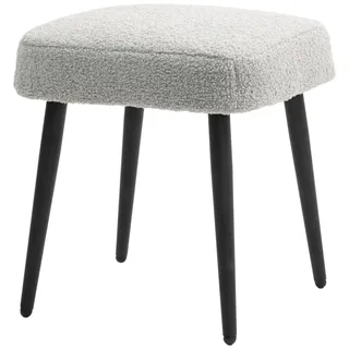 Homcom Sitzhocker Kunststoff 42 x 44 x 42 cm Hellgrau