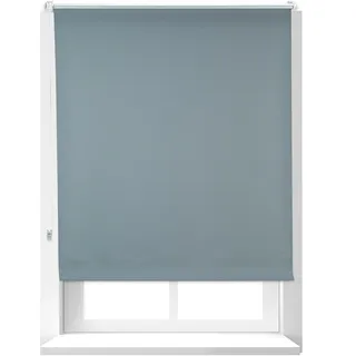 4 x Verdunkelungsrollo, Hitzeschutz, Thermo Rollo Klemmfix, blickdichtes Seitenzugrollo 100x165, Stoff 96 cm, grau - Schwarz