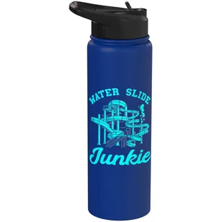 Water Slide Junkie Waterslides Wasserrutsche Liebhaber Aqua Park Stainless Steel Insulated Water Bottle