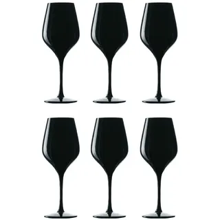 Stölzle Lausitz 147 74 02, Blind Tasting Weinglas in schwarz, 6-er Set, 350ml, Made in Germany