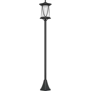 Outsunny Wegeleuchte Solar 127 cm spritzwassergeschützt IP44 Schwarz
