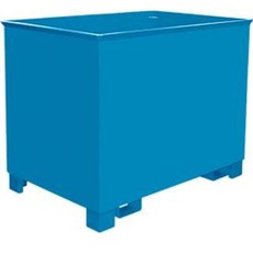Behälter für Routenzüge Typ C 80, für Feststoffe, 3-fach stapelbar, Inhalt 0,8 m3, bis 1000 kg, lichtblau RAL 5012