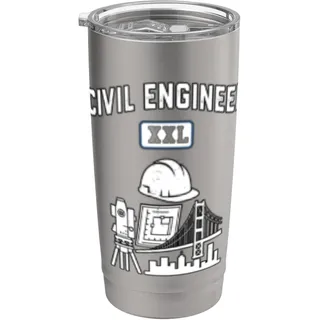 Bauingenieur XXL College Engineering Student Ingenieur Geschenk Doppelwandiger Edelstahl-Thermobecher