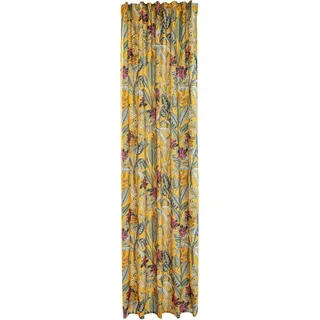 Homing »Kelani« verdeckte Schlaufen 1, Stk. tlg. blickdicht, floral, Blumen, Wohnzimmer, Schlafzimmer, gelb