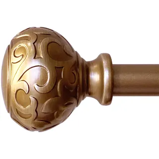 Sorrento Gardinenstangen-Set, 66-122 cm, verstellbar, 1,6 cm Durchmesser, Vintage-Messing