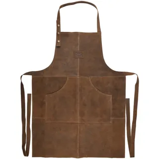 Büffel Leder BBQ Grill Schürze Koch Männer mit Taschen Meister Geschenk Kellner