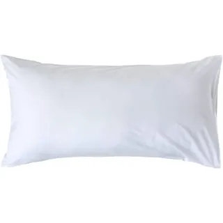 Homescapes - Kopfkissenbezug Fadendichte 200 Weiss, 50 x 90 cm