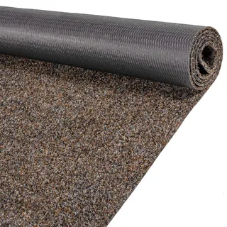 ANRO Schmutzfangläufer Teppich Läufer rutschfest Oskar Braun 180 x 80 cm | Material: Polypropylen, Rücken: TPE rutschhemmend, Höhe: 5 mm, Einsatz: Flur, Eingang, Büro – zuschneidbar, innen & außen
