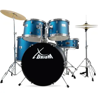 XDrum Semi 22" Standard Schlagzeug Satin Blue Sparkle inkl. Schule