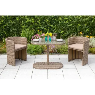 Merxx Ancona Wicker Set 3-tlg. Braun