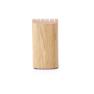 Brabantia Profile Messerblock, aus Holz, Holz-Messerblock ideal für die kompakte Aufbewahrung von Messer, 5 Messereinsteckfächer