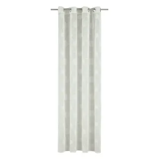 Sehlbach Fertiggardine mit Ösen, Kreise Stickerei, Weiß, 135 x 245 cm Gardinen, Elegante Stickerei, Lichtdurchlässig, Einfache Anbringung, Individuell Anpassbar