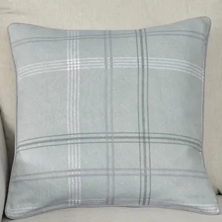 Sleepdown Bedrucktes Kariertes gefülltes Kissen aus weicher Baumwolle für Heimdekoration, Sofa, Schlafzimmer und Auto, 45 x 45 cm, Grün