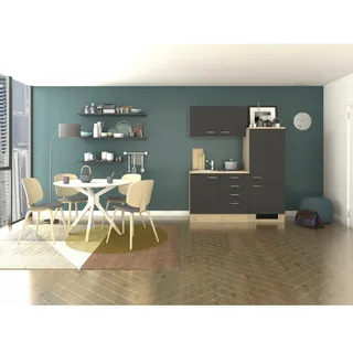 Flex-Well Küchenzeile Morena 160 cm braun