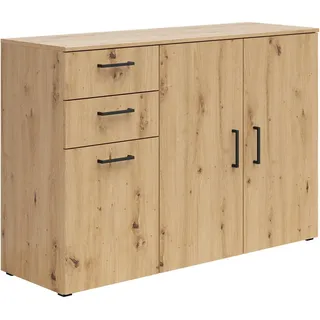mömax Kommode 120 x 83 x 40 cm mehrfarbig / Eiche Artisan