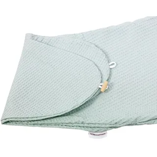 HOBEA-Germany Stillkissen XXL Lagerungskissen Schwangerschaftskissen Seitenschläferkissen groß (Waffelmuster graublau, Bezug für Stillkissen)