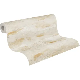 A.S. Création A.S. Creation Vliestapete, Abstrakt Landschaft 10,05 m x 0,53 m Creme-Gold FSC®
