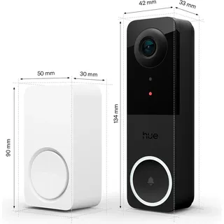Philips Hue Secure video doorbell + Smart Chime bundle