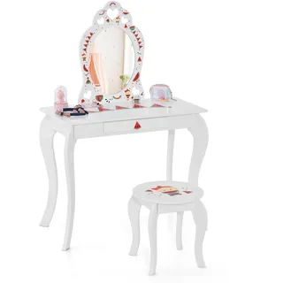 Costway Kinderhocker Schminktisch 72 x 36 x 106 cm Holz