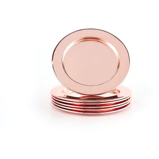ECHTWERK Glasuntersetzer-Set aus Edelstahl, Getränke-Untersetzer, Glasablage, Runde Untersetzer für Glas, Tassen, Vasen, Kerzen, kratzschutz, Ø ca. 8 cm, Kupfer-Edition, 6-teilig