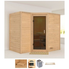 Bild Sauna »Sanna 2«, (Set), 9-kW-Ofen mit integrierter Steuerung beige