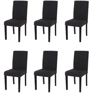 MCW Esszimmerstuhl Littau Textil Schwarz 6er Set