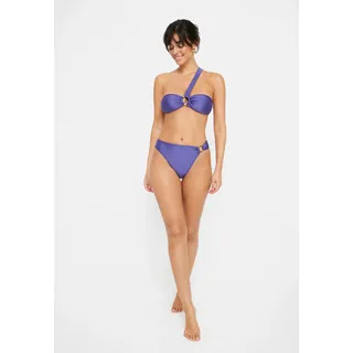 LSCN by LASCANA Bandeau-Bikini-Top "Baila" mit asymmetrischem Schnitt, violett