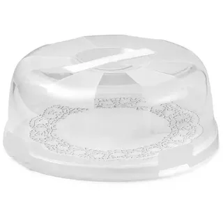 Snips , Kuchenbehälter Delice, Dekorierte Innenplatte, Kuchen Transportbox, 4 Sicherheitsverschlüssen, 28 cm x Höhe 9 cm, Made In Italy