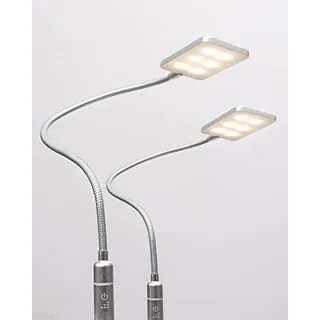 kalb Material für Möbel 4W LED Bettleuchte Leseleuchte Flexleuchte Nachttischlampe Bettlampe Leselampe, Auswahl:2er Set silbergrau