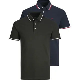 JACK & JONES Herren, Poloshirt 2er Pack", JJEPAULOS POLO 2PK