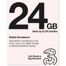 Three Mobile Pay As You Go Mobile Breitband 24 GB Daten SIM