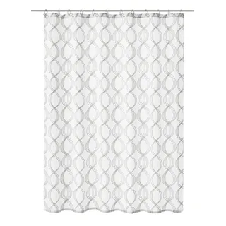 Kleine Wolke Duschvorhang Textil Classy Weiß 180 x 180 cm | OEKO-TEX zertifiziert, wasserabweisend, verstärkte Ösen, mit Beschwerungsband, weiches Textilgewebe, maschinenwaschbar